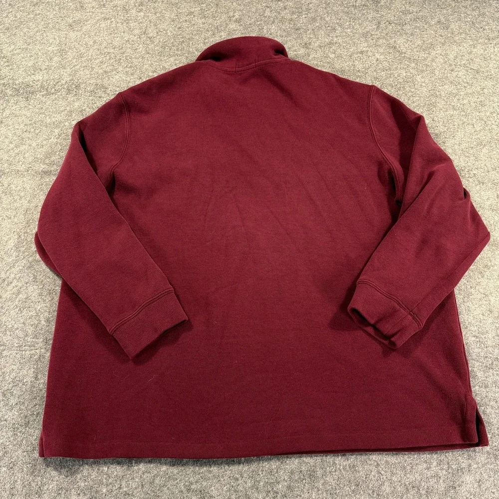 Polo Ralph Lauren Sweater Mens 2XL Burgundy Quarter Zip Pullover Pony‎ Logo